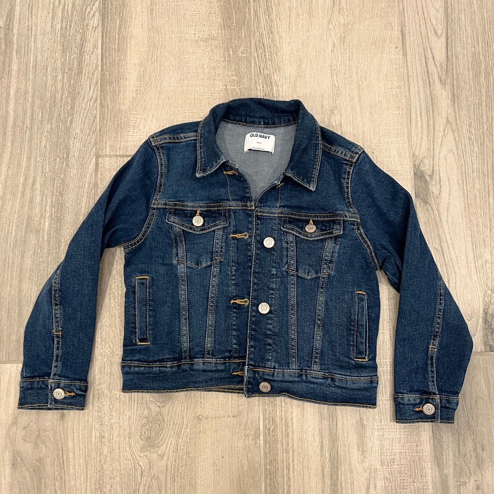 Old Navy Girls Denim Jacket Dark Wash size Small 6-7